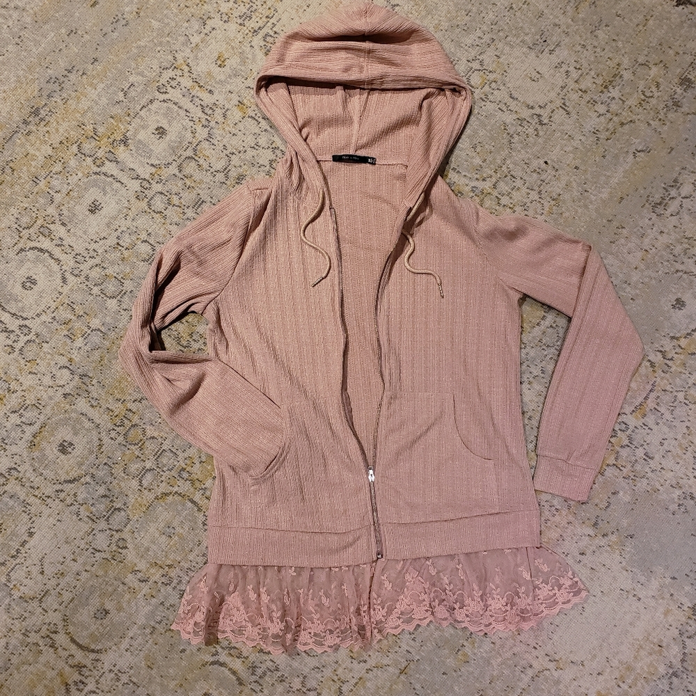 Doe & Rae front zip hoodie